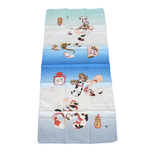 Cats, Blowfish + Octopus Tenugui