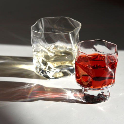 Crumple Old Fashioned Glass