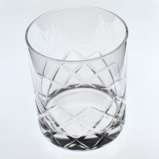 Hard Strong Diamond Cut XL Rocks Glass (6-Pack)