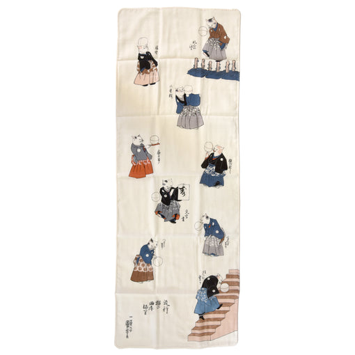 Edo Fashion Cat Tenugui