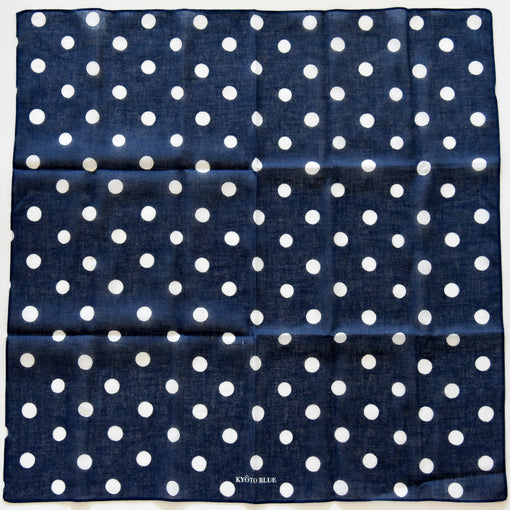 Kyoto Blue Indigo Polka Dot Furoshiki