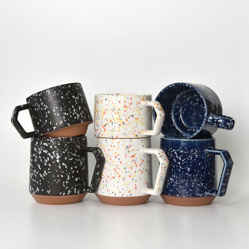Splash Black White Chips Mug