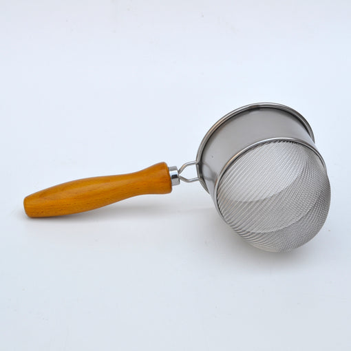 Deep Basket Strainer Wood Handle